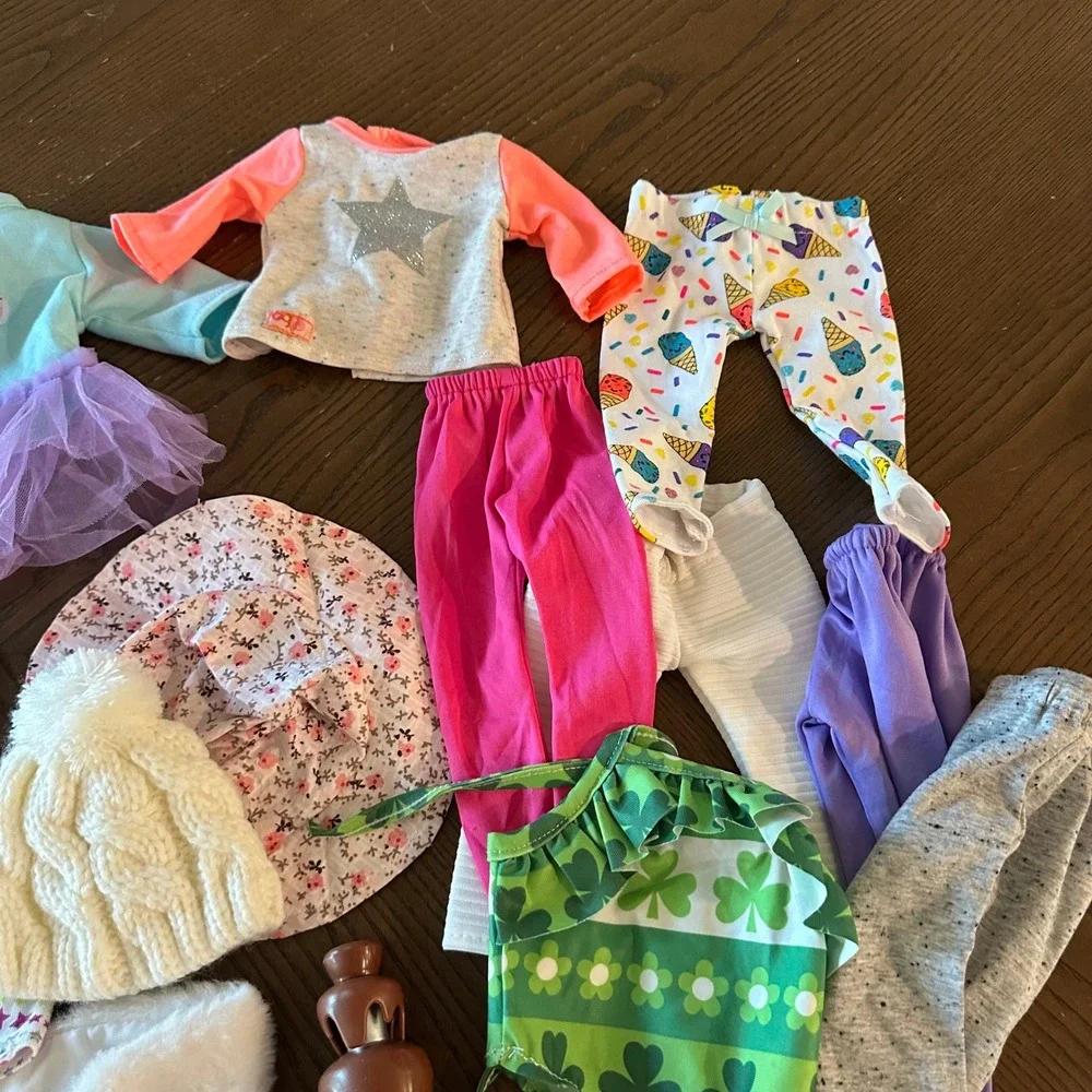 18 Inch Doll Clothes and Accessories 27 Piece Lot Our Generation Mixed Outfits